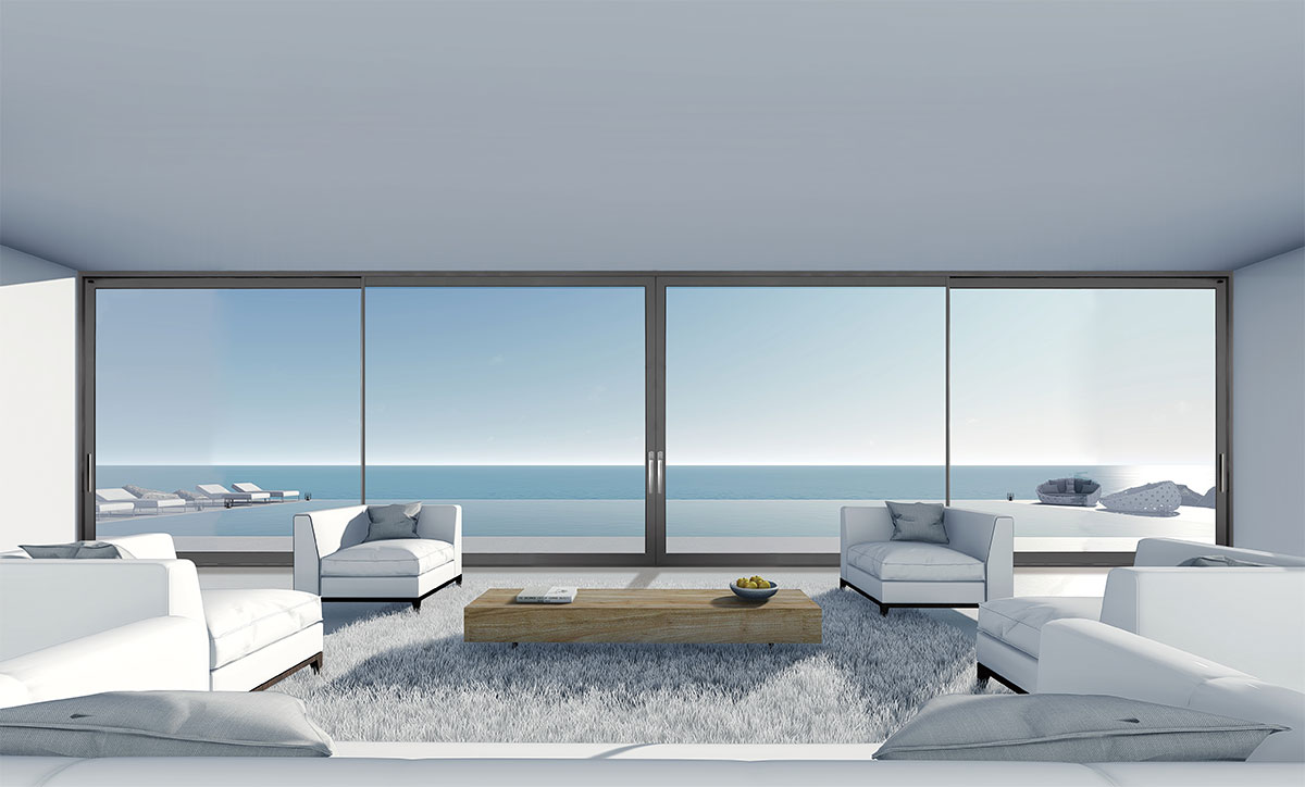 系統(tǒng)門(mén)窗裝修效果圖-大玻璃推拉門(mén)2